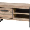 Evan - TV-Meubel Udine - TV1 - K632 - Natuurlijke parketlook/Zwart - 277x60x52cm | Belga Meubelen Fashion