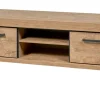 Evan - TV-Meubel Udine - TV2 - K661 - Oranje teakhout/Zwart - 317x60x52cm | Belga Meubelen Discount