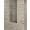 Evan - Vitrine Etna - V1 - K542 - Millenium eik licht grijs/Marmer - 125x183x50cm | Belga Meubelen Best