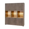 Evan - Wandkast Livia - WB2 - K676 - Gouden eik/Goud - 183x208x50cm | Belga Meubelen New