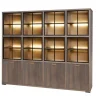 Evan - Wandkast Livia - WV8 - K676 - Gouden eik/Goud - 243x208x50cm | Belga Meubelen Clearance