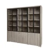 Evan - Wandkast Lucca - W1 - K541 - Millenium eik licht grijs/Zwart - 205x205x50cm | Belga Meubelen Hot