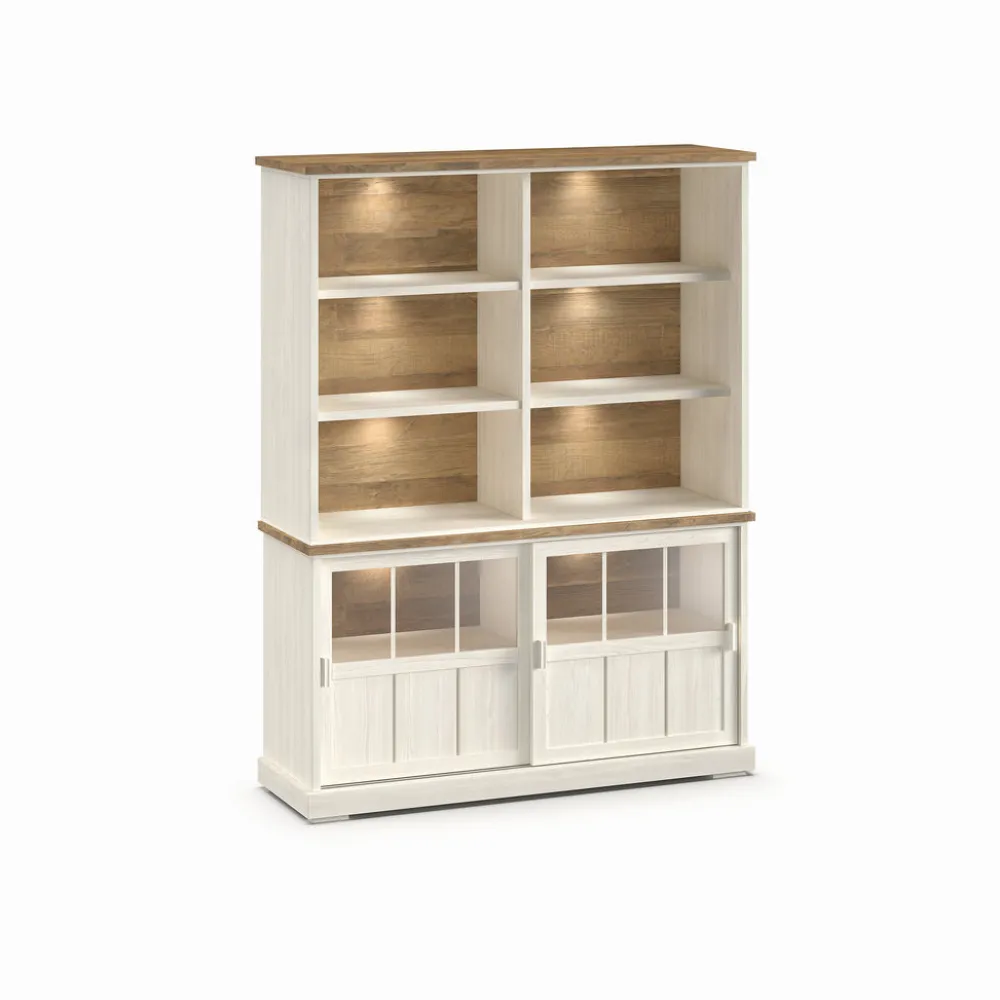evan__wandkast_patio__drg_0-13.webp Evan - Wandkast Patio - DR3GL+WB8 - K468 - Lariks/Oude teak - 159x208x50cm | Belga Meubelen Best
