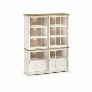 Evan - Wandkast Patio - DR3GL+WV8 - K468 - Lariks/Oude teak - 159x208x50cm | Belga Meubelen Fashion