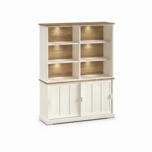 Evan - Wandkast Patio - DR3+WB8 - K468 - Lariks/Oude teak - 159x208x50cm | Belga Meubelen Fashion
