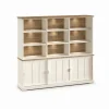 Evan - Wandkast Patio - DR1+WB6 - K468 - Lariks/Oude teak - 233x208x50cm | Belga Meubelen Online