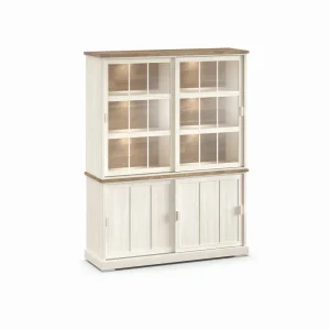 Evan - Wandkast Patio - DR3+WV8 - K468 - Lariks/Oude teak - 159x208x50cm | Belga Meubelen Outlet