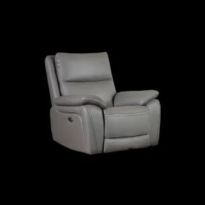 Fauteuil Desenzano - Leder - Grijs - 86x96x62cm | Belga Meubelen Hot