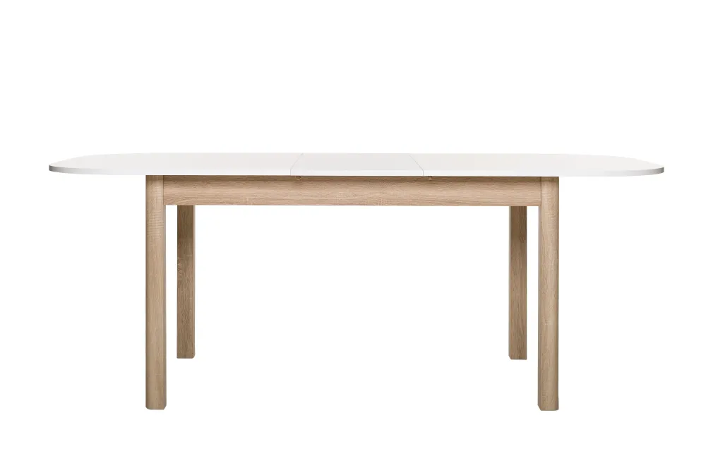 fin__eettafel_lund__uitsc_0.webp FIN - Eettafel Lund - Uitschuifbaar - Wit-Eik - 160/200x77x90cm | Belga Meubelen Hot