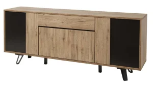 GBO - Dressoir Phenix - Scarlet oak/ Black - 220x89x50cm | Belga Meubelen Outlet