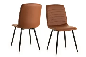 GBO - Eetkamerstoel ST1613 - PU - Cognac - 40x42x46cm | Belga Meubelen Clearance