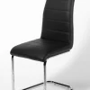 GBO - Eetkamerstoel ST0906 - PU - Zwart - 31,5x53,5x52cm | Belga Meubelen Clearance