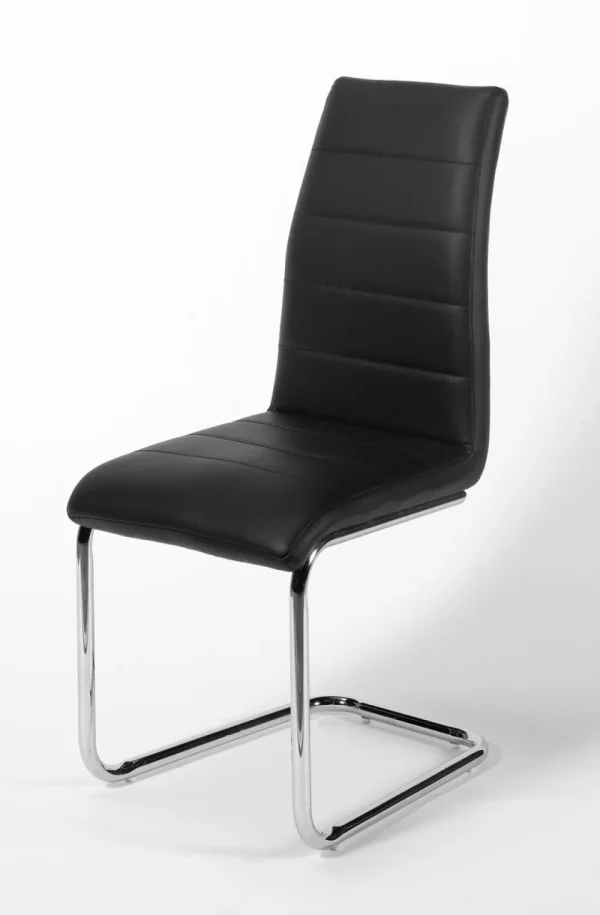 GBO - Eetkamerstoel ST0906 - PU - Zwart - 31,5x53,5x52cm | Belga Meubelen Clearance