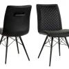 GBO - Eetkamerstoel ST1810 - PU - Zwart/Donkergrijs - 40x42x44cm | Belga Meubelen Outlet