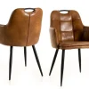 GBO - Eetkamerstoel ST1809 - PU - Cognac - 40x42x52cm | Belga Meubelen Outlet
