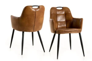 GBO - Eetkamerstoel ST1809 - PU - Cognac - 40x42x52cm | Belga Meubelen Outlet