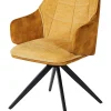 GBO - Eetkamerstoel ST2306-2 - Stof - Geel - 54x38x50cm | Belga Meubelen Discount