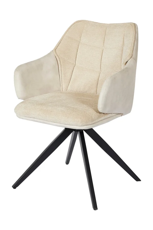 GBO - Eetkamerstoel ST2306-2 - Stof - Zand - 54x38x50cm | Belga Meubelen Clearance