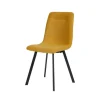 GBO - Eetkamerstoel ST2307-4 - Stof - Geel - 43x43x46cm | Belga Meubelen Fashion