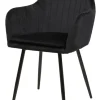 GBO - Eetkamerstoel ST2003 - Stof - Zwart - 51x45x40cm | Belga Meubelen Outlet