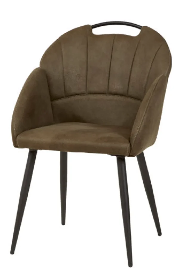 GBO - Eetkamerstoel ST2005 - Stof Mosgroen - 54x44x54cm | Belga Meubelen Discount