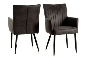 GBO - Eetkamerstoel ST1805 - Stof - Grijs - 48x46x46cm | Belga Meubelen Best