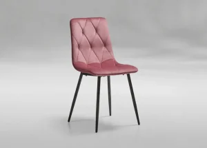 GBO - Eetkamerstoel ST2209 - Stof - Roze - 40x43x44cm | Belga Meubelen Best
