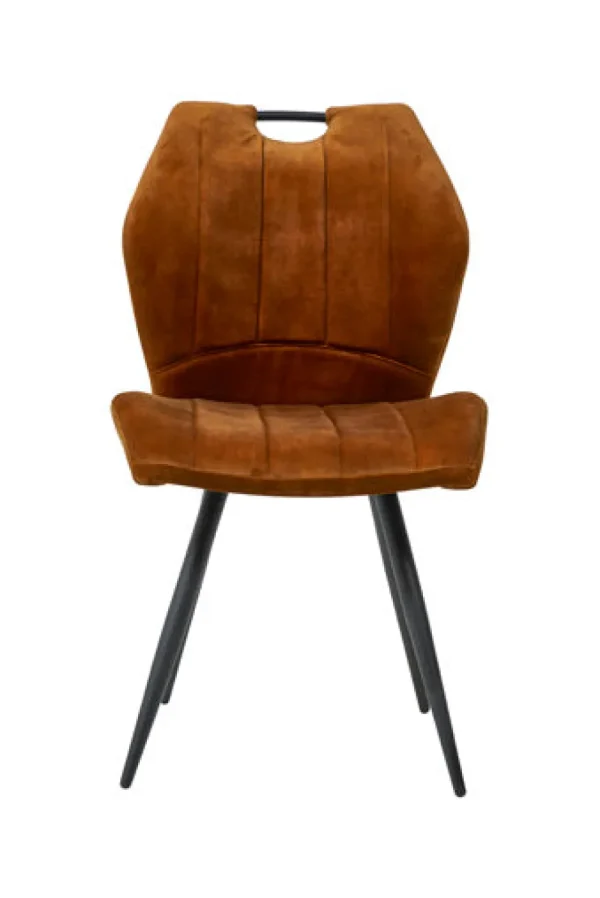 GBO - Eetkamerstoel ST1909-4 - Stof - Cognac - 51x46x45cm | Belga Meubelen New