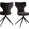 GBO - Eetkamerstoel ST1808 - Stof - Donkergrijs - 46x40x47cm | Belga Meubelen New