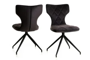 GBO - Eetkamerstoel ST1808 - Stof - Donkergrijs - 46x40x47cm | Belga Meubelen New