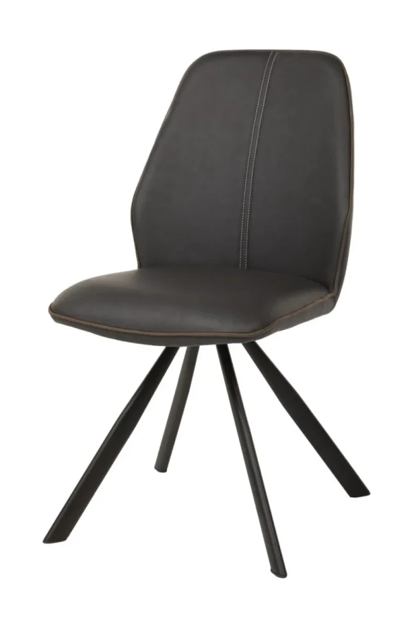 GBO - Eetkamerstoel ST1902 - Stof - Bruin - 46x46x49cm | Belga Meubelen Clearance