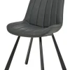 GBO - Eetkamerstoel ST1913-4 - Vintage PU - Antraciet - 40x45x50cm | Belga Meubelen Outlet