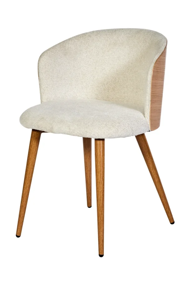 GBO - Eetkamerstoel ST2401 Stof - Wit | Belga Meubelen Online