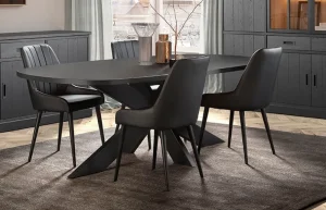 GBO - Eettafel ovaal Raphael TF2101 - Nox - 230x119x76cm | Belga Meubelen Discount