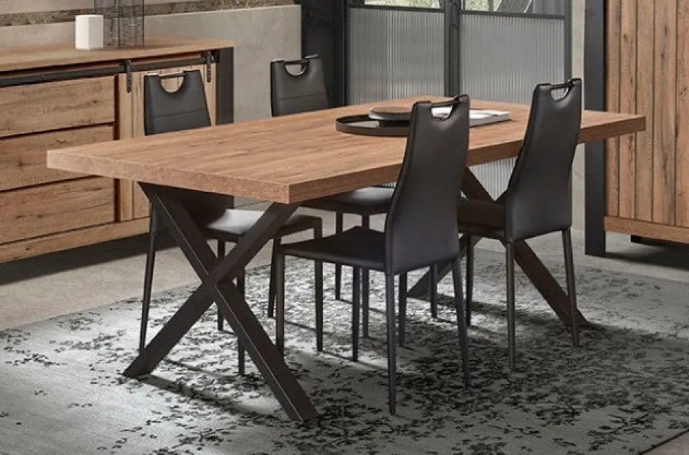 gbo__eettafel_simon__uits_0.webp GBO - Eettafel Simon - Uitschuifbaar - Scarlet oak - 180/230x100x100cm | Belga Meubelen Hot