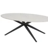 GBO - Ovale Tafel van Kera - Wit Keramiek - 240x120xh75cm | Belga Meubelen Online