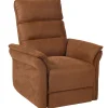 GBO - Relaxzetel Mandelieu - Cognac Stof - 75x92xh105 cm | Belga Meubelen Online