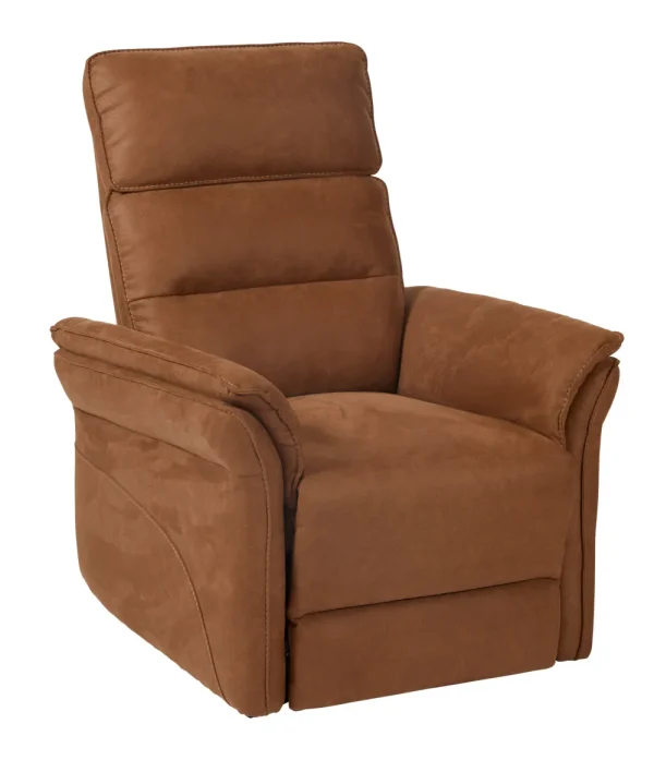 GBO - Relaxzetel Mandelieu - Cognac Stof - 75x92xh105 cm | Belga Meubelen Online
