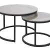GBO - Set van 2 Salontafels Kera - Grijs Keramiek - -70 en -50cm | Belga Meubelen Fashion