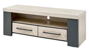 GBO - TV-Meubel Hercules - Beach Oak + Grey Rock - 140x50x45cm | Belga Meubelen Sale