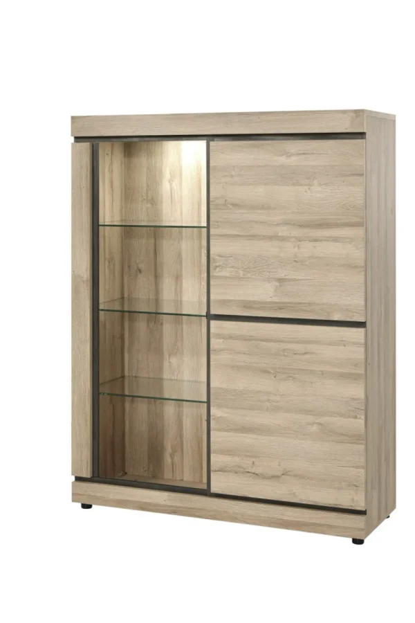 GBO - Vitrine Marnix - French oak - 130x171x48cm | Belga Meubelen Sale