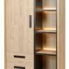 GBO - Vitrine Percy - Castella oak - 115x186x48cm | Belga Meubelen Sale