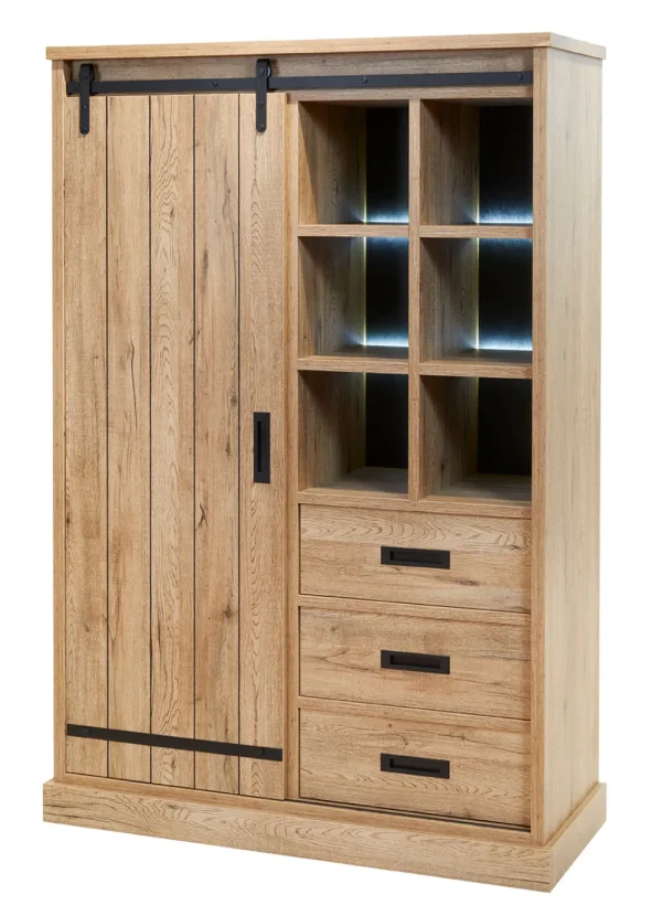 GBO - Vitrine Pierro - Scarlet oak - 121x182x50cm | Belga Meubelen New