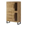 HM - Barkast Halle - T12 - Donkere Eik - 120x190x45cm | Belga Meubelen New