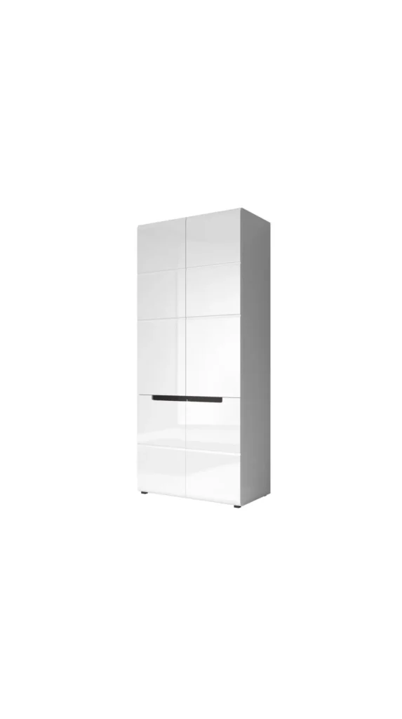 HM - Barkast Hektor T18 - Hoogglans Wit - 91x207x60cm | Belga Meubelen Hot