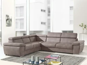 Hoeksalon Carl - Links - Stof - Grijs - 264x85x305cm | Belga Meubelen Discount
