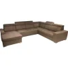 Hoeksalon Clara - Links - Stof - Grijs - 170x340x260cm | Belga Meubelen New