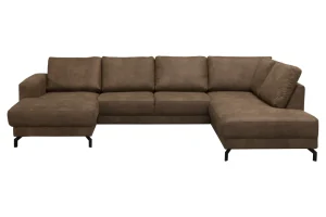Hoeksalon Kristina - Links - Stof - Bruin - 150x305x200cm | Belga Meubelen Fashion