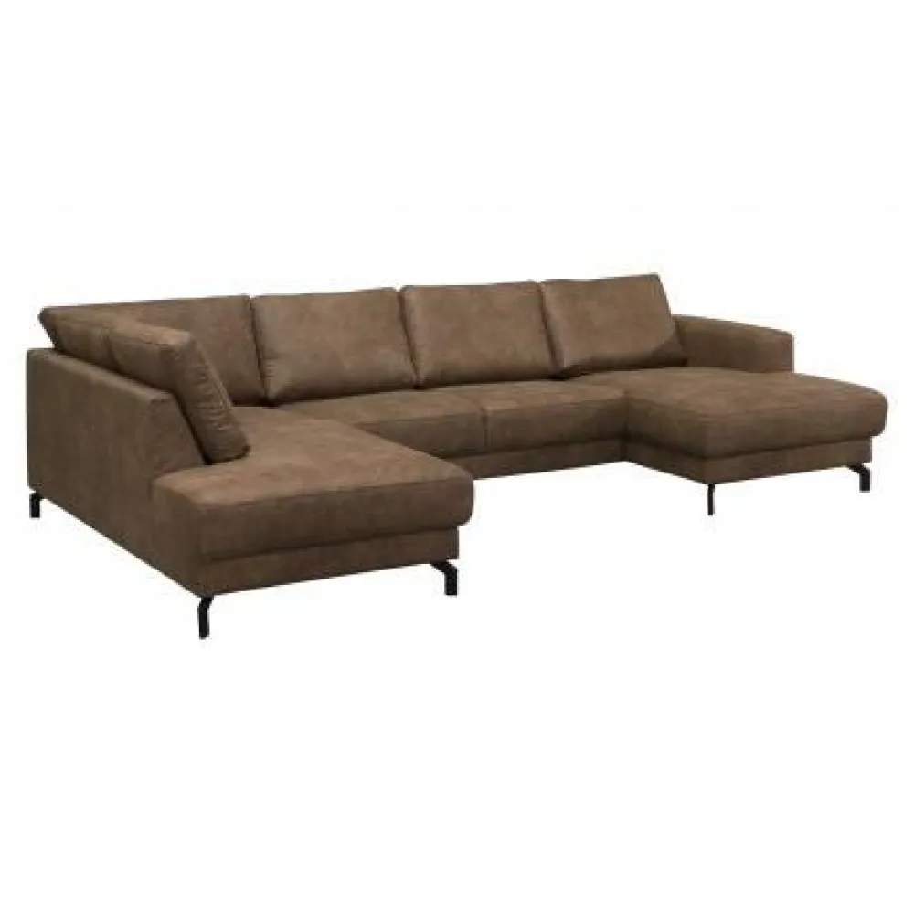 hoeksalon_kristina__recht_0.webp Hoeksalon Kristina - Rechts - Stof - Bruin - 200x305x150cm | Belga Meubelen Hot