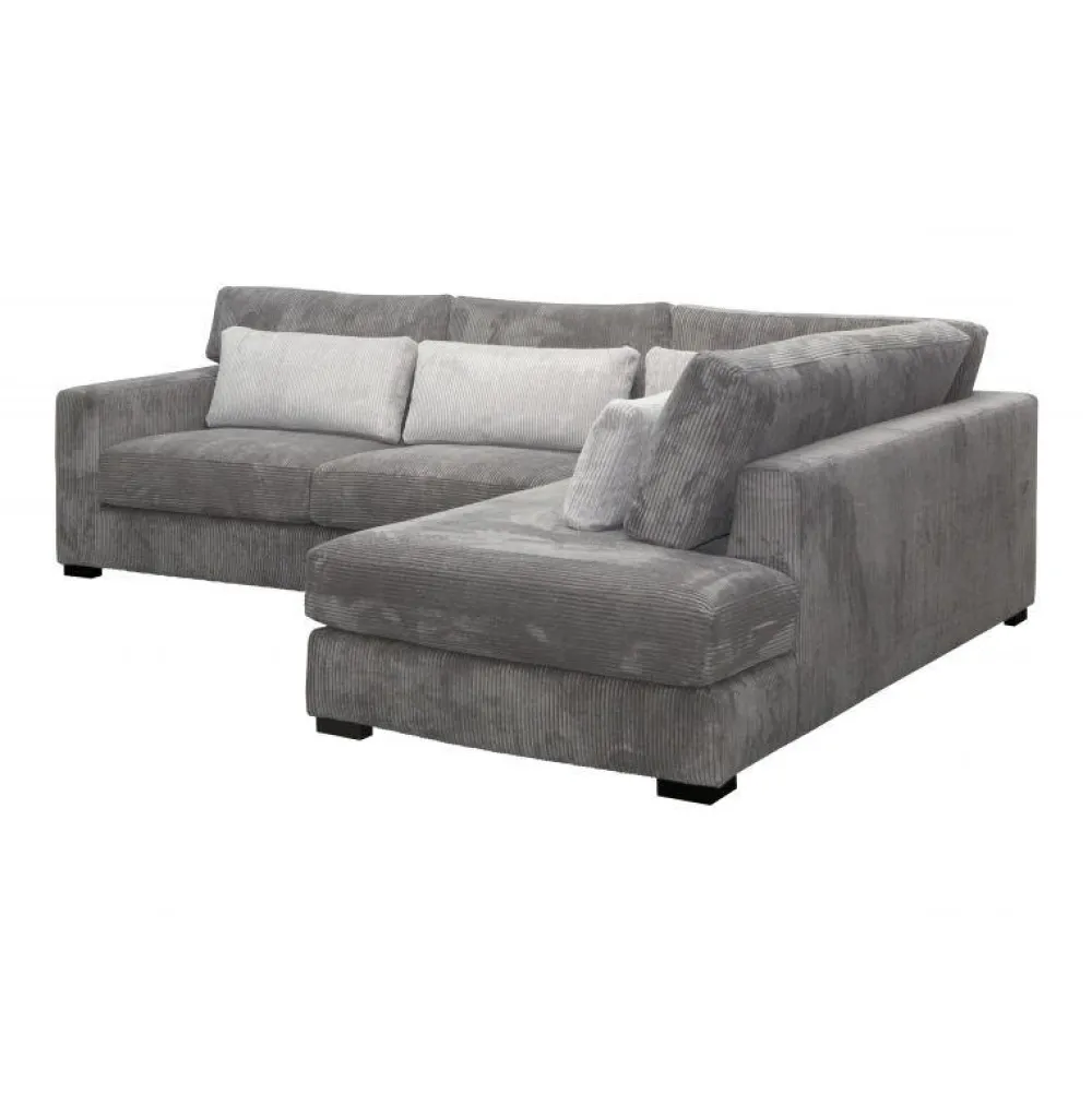 hoeksalon_sunshine__recht_0.webp Hoeksalon Sunshine - Rechts - Stof - Grijs - 310x85x230cm | Belga Meubelen Fashion